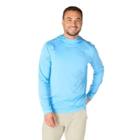 Force Sun Defender UPF 50+ letvægts-hoodie med lange løse ærmer og fugttransporterende egenskaber til mænd – solbeskyttende Hættetrøjer