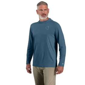 Force Sun Defender UPF 50+ letvægts-hoodie med lange løse ærmer og fugttransporterende egenskaber til mænd – solbeskyttende Hættetrøjer