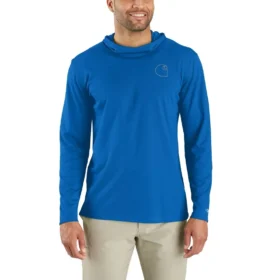 Force Sun Defender UPF 50+ letvægts-hoodie med lange løse ærmer og fugttransporterende egenskaber til mænd – solbeskyttende Hættetrøjer