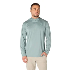 Force Sun Defender UPF 50+ letvægts-hoodie med lange løse ærmer og fugttransporterende egenskaber til mænd – solbeskyttende Hættetrøjer