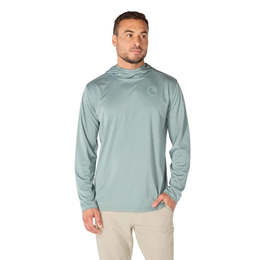 Force Sun Defender UPF 50+ letvægts-hoodie med lange løse ærmer og fugttransporterende egenskaber til mænd – solbeskyttende Hættetrøjer