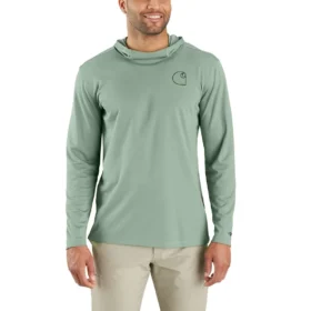 Force Sun Defender UPF 50+ letvægts-hoodie med lange løse ærmer og fugttransporterende egenskaber til mænd – solbeskyttende Hættetrøjer