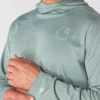 Force Sun Defender UPF 50+ letvægts-hoodie med lange løse ærmer og fugttransporterende egenskaber til mænd – solbeskyttende Hættetrøjer