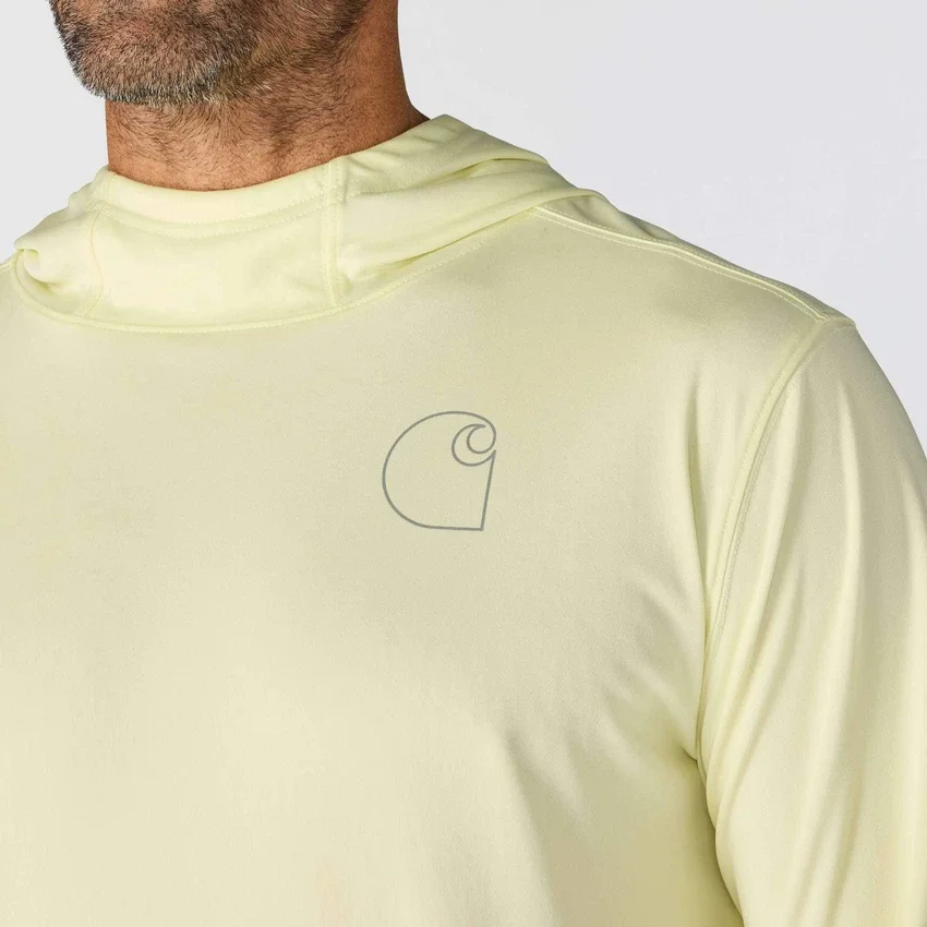 Force Sun Defender UPF 50+ letvægts-hoodie med lange løse ærmer og fugttransporterende egenskaber til mænd – solbeskyttende Hættetrøjer