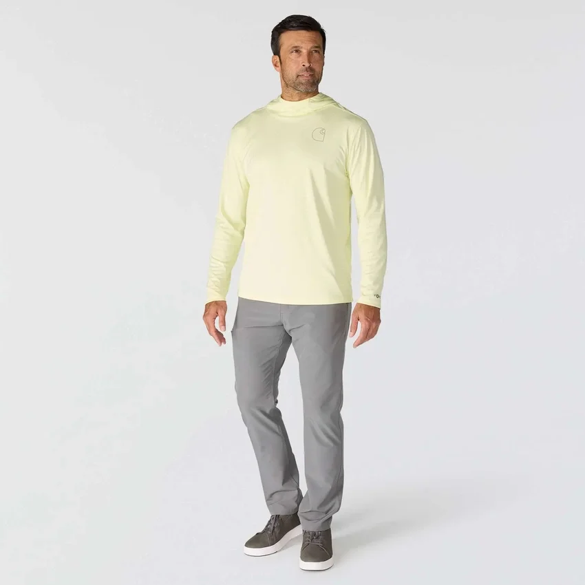 Force Sun Defender UPF 50+ letvægts-hoodie med lange løse ærmer og fugttransporterende egenskaber til mænd – solbeskyttende Hættetrøjer