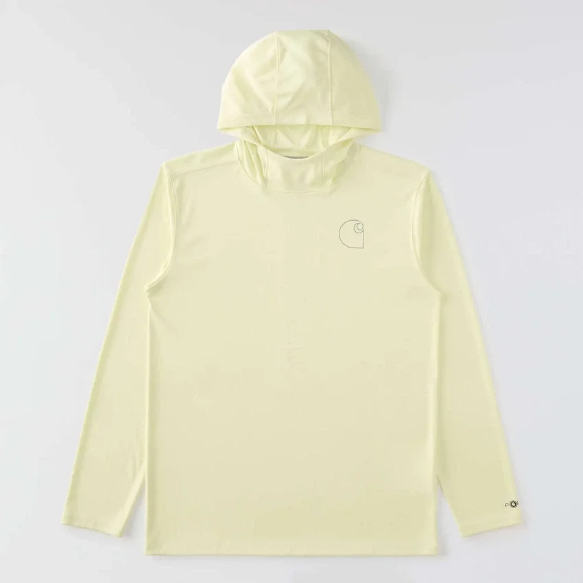 Force Sun Defender UPF 50+ letvægts-hoodie med lange løse ærmer og fugttransporterende egenskaber til mænd – solbeskyttende Hættetrøjer