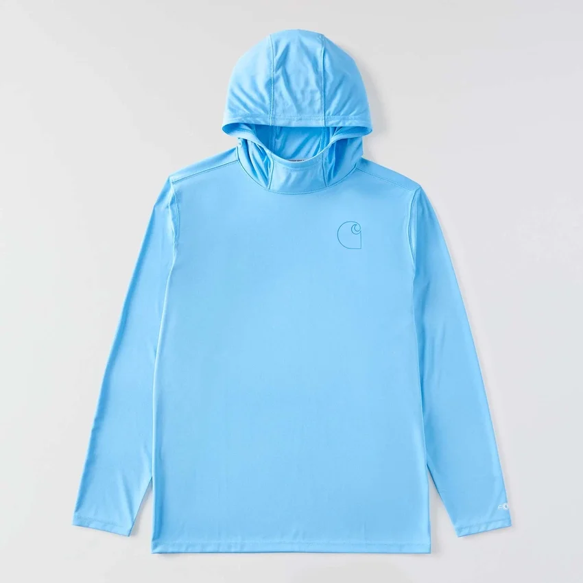 Force Sun Defender UPF 50+ letvægts-hoodie med lange løse ærmer og fugttransporterende egenskaber til mænd – solbeskyttende Hættetrøjer