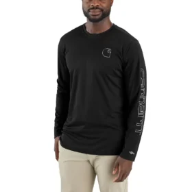 Force Sun Defender UPF 50+ letvægts T-shirt med lange løse ærmer og svedtransporterende egenskaber til mænd – solbeskyttende skjorter