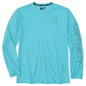 Force Sun Defender UPF 50+ letvægts T-shirt med lange løse ærmer og svedtransporterende egenskaber til mænd – solbeskyttende skjorter