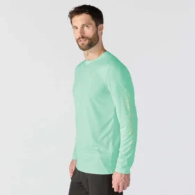 Force Sun Defender UPF 50+ letvægts T-shirt med lange løse ærmer og svedtransporterende egenskaber til mænd – solbeskyttende skjorter