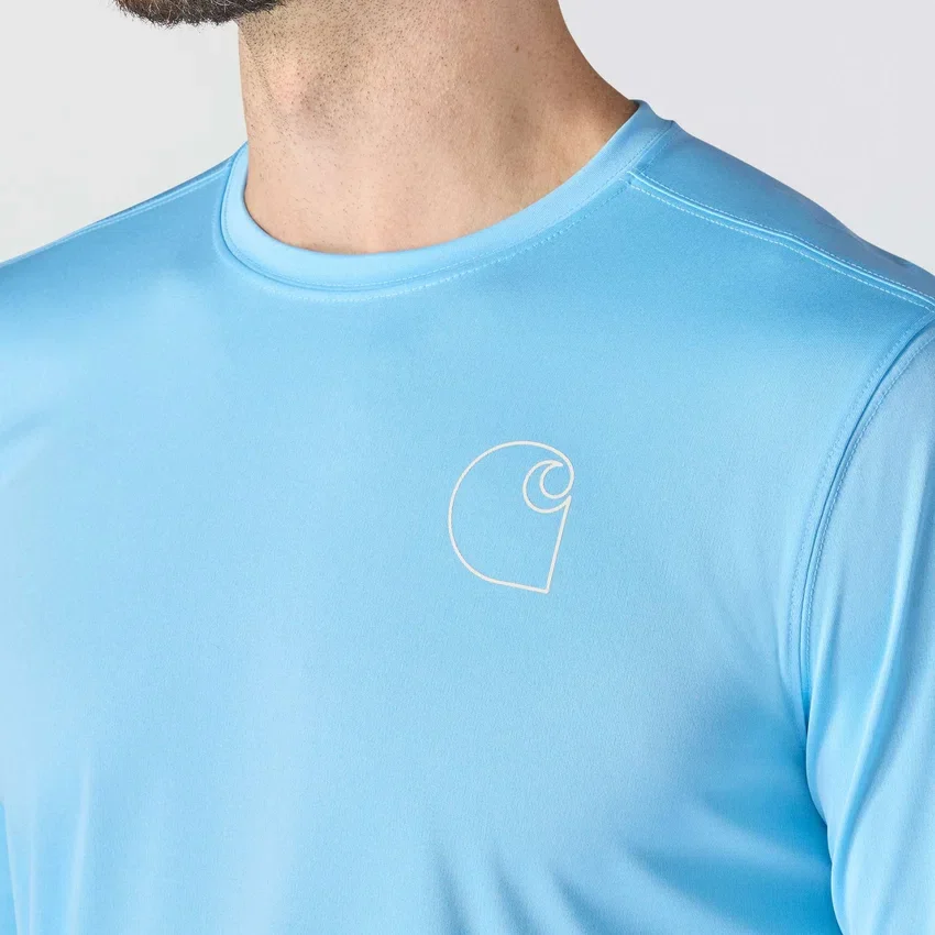 Force Sun Defender UPF 50+ letvægts T-shirt med lange løse ærmer og svedtransporterende egenskaber til mænd – solbeskyttende skjorter