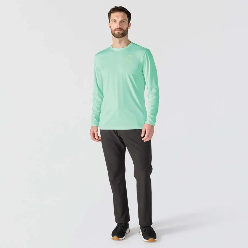 Force Sun Defender UPF 50+ letvægts T-shirt med lange løse ærmer og svedtransporterende egenskaber til mænd – solbeskyttende skjorter