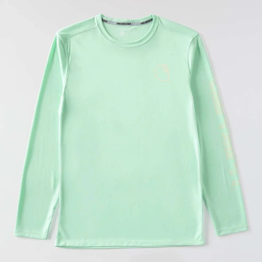 Force Sun Defender UPF 50+ letvægts T-shirt med lange løse ærmer og svedtransporterende egenskaber til mænd – solbeskyttende skjorter