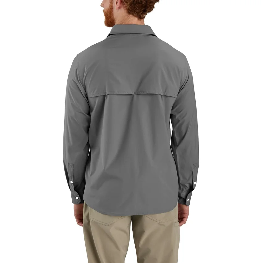 Force Sun Defender™ vævet langærmet skjorte i afslappet pasform til mænd – solbeskyttende skjorter