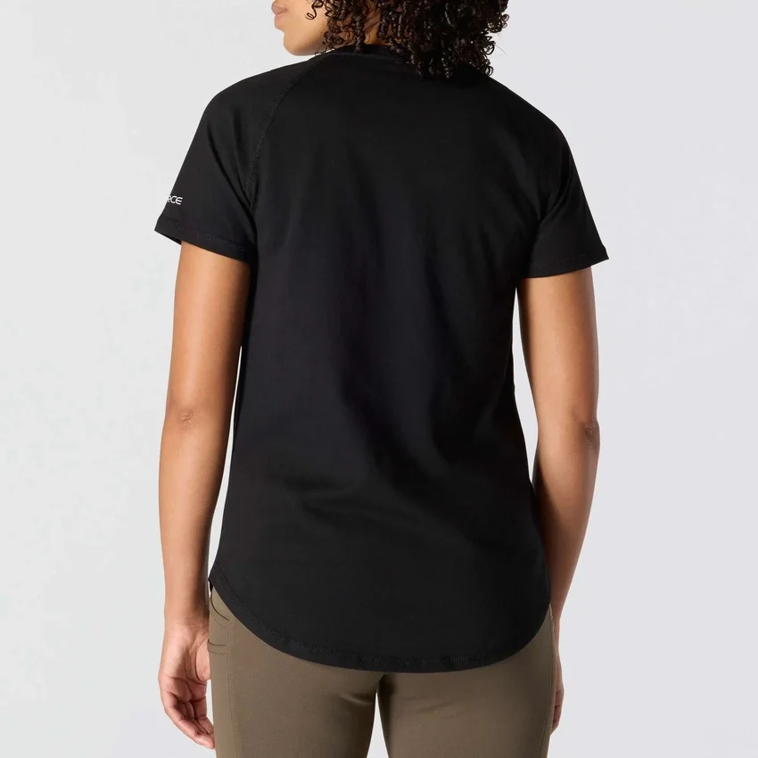Force T-shirt med lommer i afslappet pasform til kvinder, der transporterer fugt
