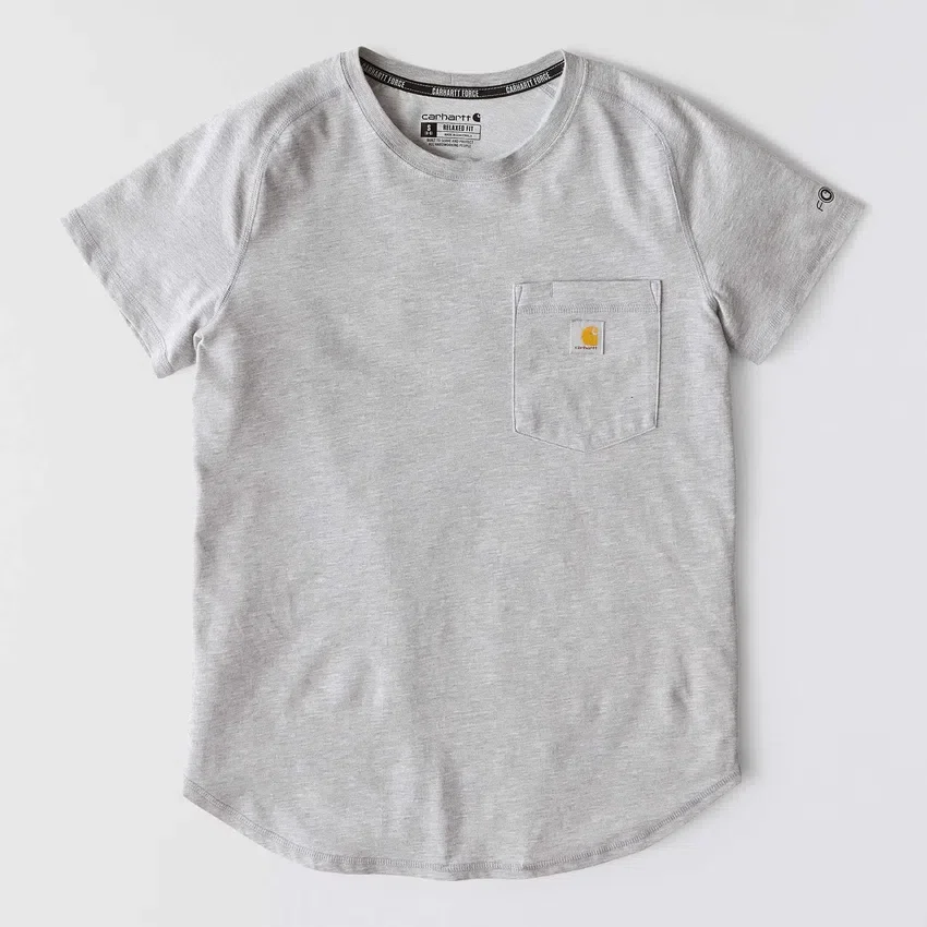 Force T-shirt med lommer i afslappet pasform til kvinder, der transporterer fugt