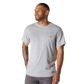 Force T-shirt til mænd med afslappet pasform, fugttransporterende og lommer