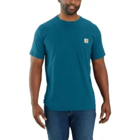 Force T-shirt til mænd med afslappet pasform, fugttransporterende og lommer