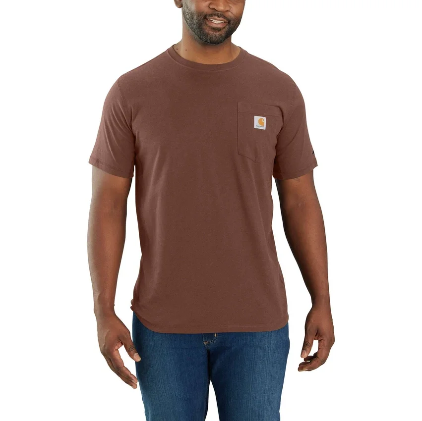 Force T-shirt til mænd med afslappet pasform, fugttransporterende og lommer