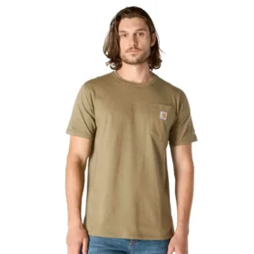 Force T-shirt til mænd med afslappet pasform, fugttransporterende og lommer