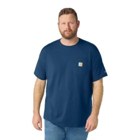 Force T-shirt til mænd med afslappet pasform, fugttransporterende og lommer