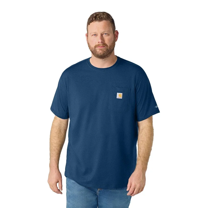 Force T-shirt til mænd med afslappet pasform, fugttransporterende og lommer