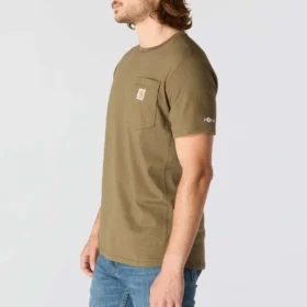 Force T-shirt til mænd med afslappet pasform, fugttransporterende og lommer
