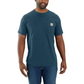 Force T-shirt til mænd med afslappet pasform, fugttransporterende og lommer