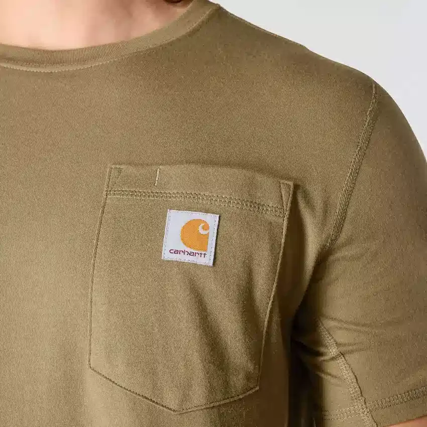 Force T-shirt til mænd med afslappet pasform, fugttransporterende og lommer