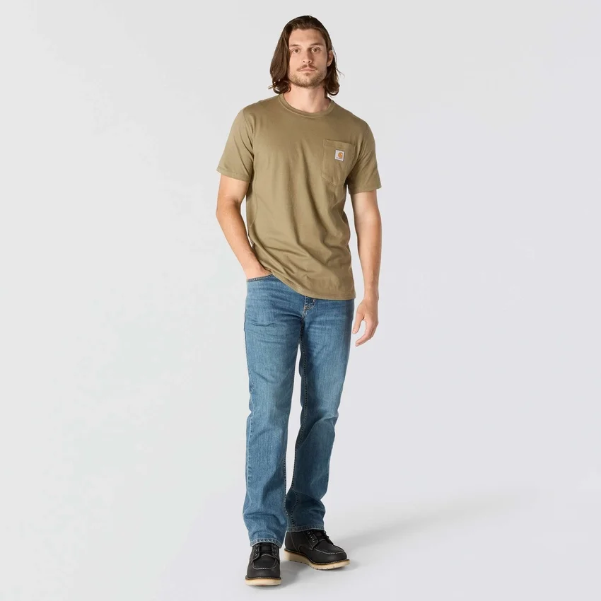 Force T-shirt til mænd med afslappet pasform, fugttransporterende og lommer