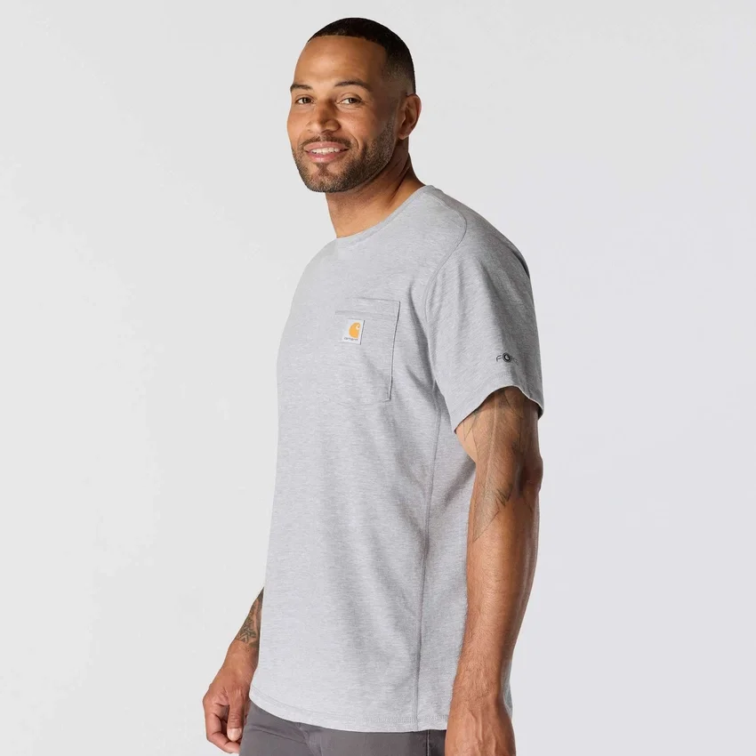 Force T-shirt til mænd med afslappet pasform, fugttransporterende og lommer