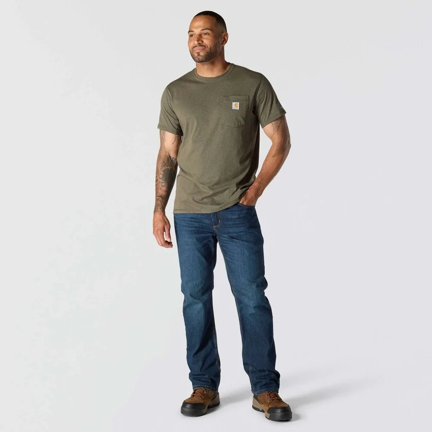 Force T-shirt til mænd med afslappet pasform, fugttransporterende og lommer