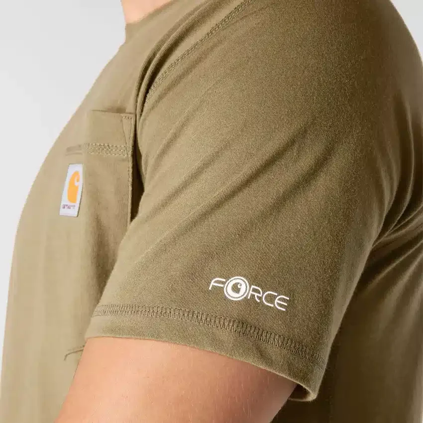 Force T-shirt til mænd med afslappet pasform, fugttransporterende og lommer