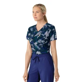 Force Tuck-In Scrub-top med print til kvinder