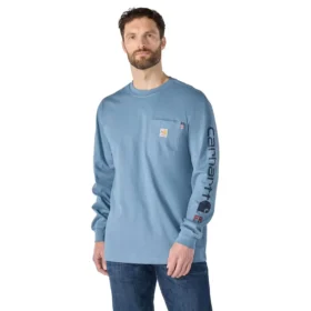 Fr Force Irvine T-shirt til mænd med løs pasform, løse ærmer og logo – flammehæmmende skjorter