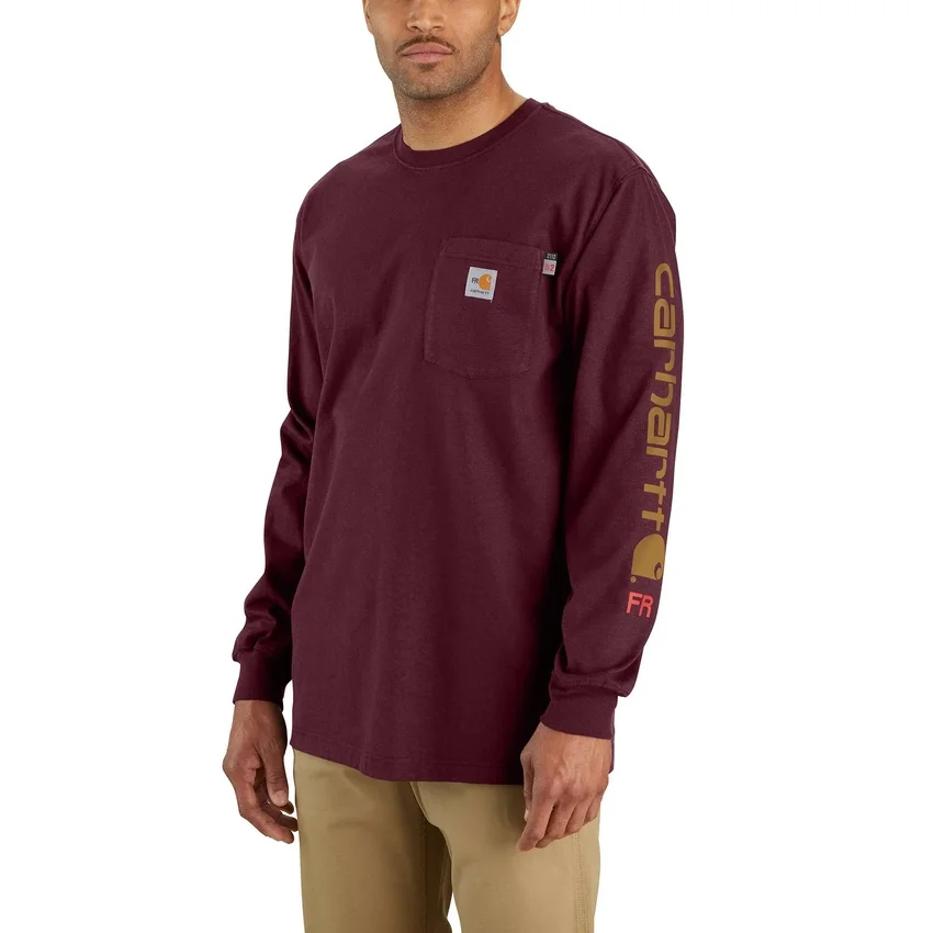 Fr Force Irvine T-shirt til mænd med løs pasform, løse ærmer og logo – flammehæmmende skjorter