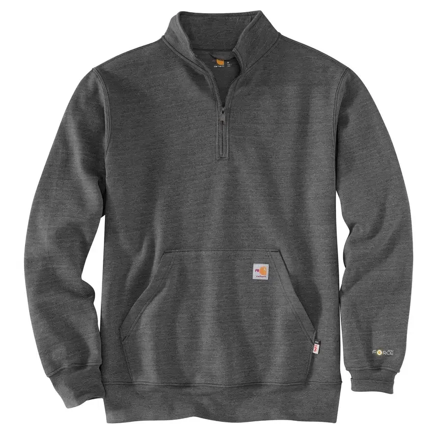 Fr Force Marquette sweatshirt med kvart lynlås til mænd – flammehæmmende sweatshirts