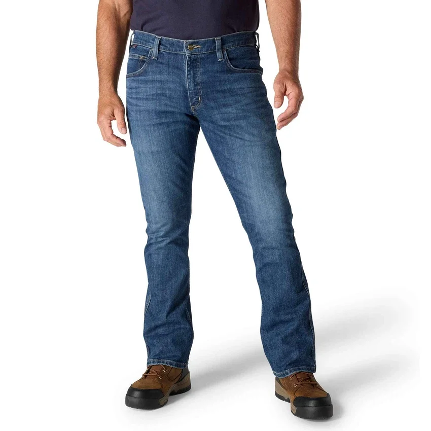 Fr Relaxed Fit Bootcut Rugged Flex brandsikre arbejdsjeans til mænd