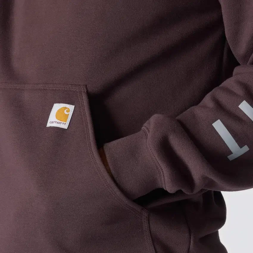 Hættetrøje til mænd med løs pasform, mellemkraftig og grafisk logo – Rain Defender-hættetrøjer