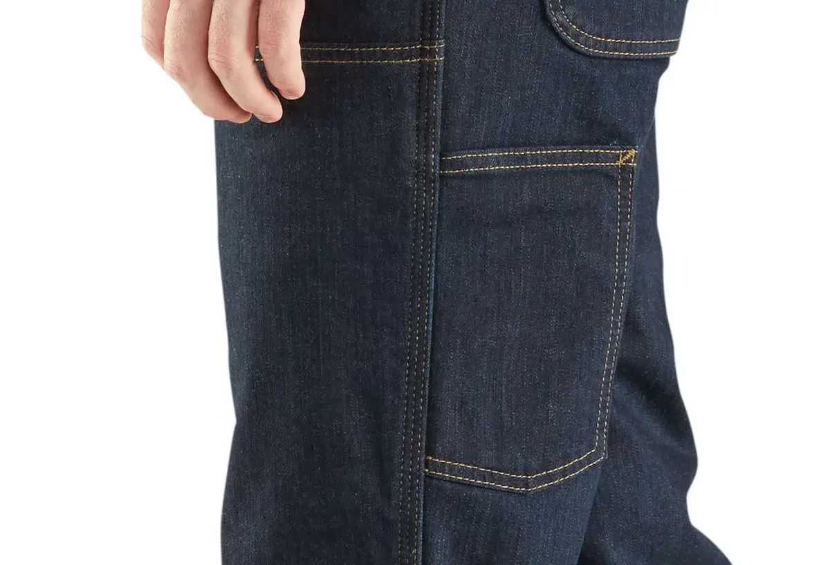 Herre-arbejdsjeans i afslappet, lige pasform med Rugged Flex og dobbeltforstærkede knæ