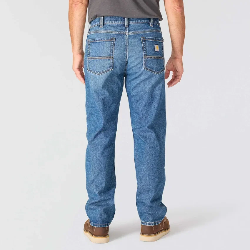Herre-arbejdsjeans i løs pasform med lige ben og Rugged Flex