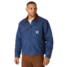 Herre-Chore Coat i denim med sherpa-for fra Crafted-serien