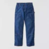 Herre-jeans fra Crafted-serien med løs pasform, lige ben og dobbelt forstærkning ved knæene