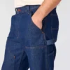 Herre-jeans fra Crafted-serien med løs pasform, lige ben og dobbelt forstærkning ved knæene