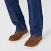 Herre-jeans fra Crafted-serien med løs pasform, lige ben og dobbelt forstærkning ved knæene