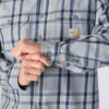 Herre-skjorte i løs pasform med løse ærmer i twill-ternet stof – flammehæmmende skjorter