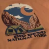 Herre-skjorte med grafisk motiv fra Big Bend National Park, kraftig kvalitet, løse ærmer