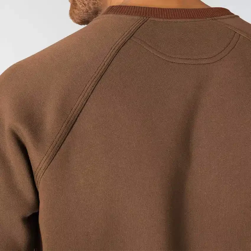 Herre-sweatshirt med rund hals fra Crafted-serien i kraftig fleece