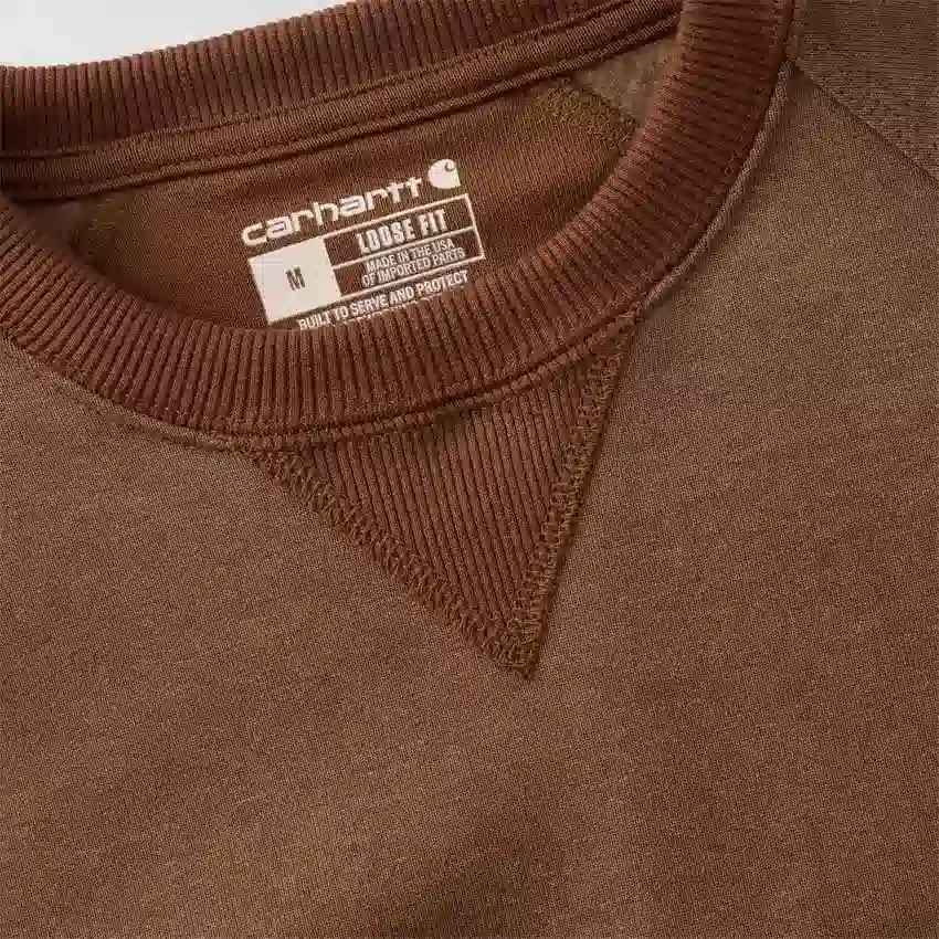 Herre-sweatshirt med rund hals fra Crafted-serien i kraftig fleece