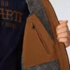 Herrejakke fra Crafted-serien i duck med sherpa-foring som Chore Coat